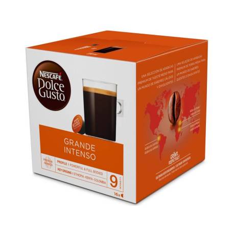 CAFE MARCA DOLCE GUSTO GRANDE INTENSO INTENSIDAD 8 CAJA DE 16 CAPSULAS