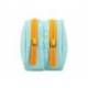 ESTUCHE PORTATODO LIDERPAPEL DUO 3 CREMALLERAS CON BOLSILLOFRONTAL COLOR AZUL CLARO 220X90X70 MM