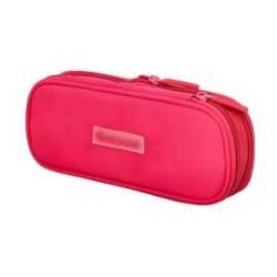 ESTUCHE PORTATODO LIDERPAPEL COLOR POP 2 CREMALLERAS CON COMPARTIMENTO EXTENSIBLE ROSA FUCSIA 230 X 60 MM