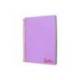 CUADERNO ESPIRAL LIDERPAPEL A7 MICRO WONDER TAPA PLASTICO 100H 90 GR CUADRO 5MM 4 BANDAS VIOLETA