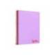 Bloc Liderpapel DIN A6 micro wonder 120 hojas cuadro 5mm 4 bandas tapa plástio 90 gr violeta