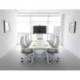 SILLA MARCA Q-CONNECT OFICINA CATANIA MALLA ALT MAX 1230 MM ANC 510 MM PROF 490 MM RUEDAS PREMIUM COLOR NEGRO BLANCO
