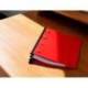 CARPETA LIDERPAPEL 4 ANILLAS REDONDAS 25 MM POLIPROPILENO DIN A4 ULTRA COMPACTA CON LOMO EXTENSIBLE 4 CM ROJO