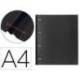 CARPETA LIDERPAPEL 4 ANILLAS REDONDAS 25 MM POLIPROPILENO DIN A4 ULTRA COMPACTA CON LOMO EXTENSIBLE 4 CM NEGRO