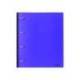 CARPETA LIDERPAPEL 4 ANILLAS REDONDAS 25 MM POLIPROPILENO DIN A4 ULTRA COMPACTA CON LOMO EXTENSIBLE 4 CM AZUL