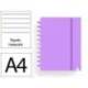 CUADERNO INGENIOX FOAM A4 80H RAYADO HORIZONTAL VIOLETA