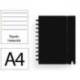 CUADERNO INGENIOX FOAM A4 80H RAYADO HORIZONTAL COLOR NEGRO
