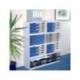MODULO CAJONES SOBREMESA MARCA EXACOMPTA SYSTEM 5 CAJONES POLIESTIRENO DIN A3 AZUL/GRIS 350X288X320 MM