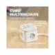REGLETA MARCA FELLOWES CUBO MULTIENCHUFES 3 TOMAS CORRIENTE + 2XUSB C + A USB A COLOR BLANCO