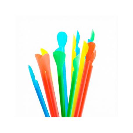 SORBETE PARA GRANIZADA CUCHARA DE COLOR PAQUETE DE 100 UNIDADES