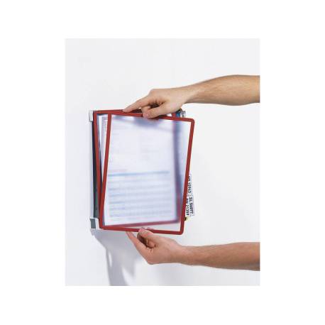 PORTACATALOGO DE PARED MARCA DURABLE VARIO WALL CON 10 FUNDAS DIN A4 COLORES SURTIDOS