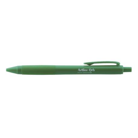 BOLIGRAFO ARTLINE ORB ECO GREEN RETRACTIL 1 MM COLOR VERDE