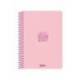 AGENDA ESCOLAR MARCA LIDERPAPEL 26-27 ESPIRAL BASIC 2 DIAS PAGINA A5 BILINGUE 70G PAPEL FSC ROSA