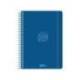 AGENDA ESCOLAR MARCA LIDERPAPEL 26-27 ESPIRAL BASIC 2 DIAS PAGINA A5 BILINGUE 70G PAPEL FSC AZUL MARINO