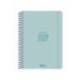 AGENDA ESCOLAR MARCA LIDERPAPEL 26-27 ESPIRAL BASIC DIA PAGINA A5 BILINGUE 70G PAPEL FSC TURQUESA