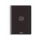 AGENDA ESCOLAR MARCA LIDERPAPEL 26-27 ESPIRAL BASIC SEMANA VISTA A5 BILINGUE 70G PAPEL FSC NEGRO