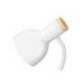 LAMPARA DE ESCRITORIO MARCA Q-CONNECT ORION METALICA CON DETALLES DE MADERA BRAZO FLEXIBLE COLOR BLANCO