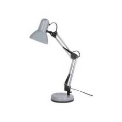 LAMPARA DE ESCRITORIO MARCA Q-CONNECT POLARIS METALICA CONINTERRUPTOR BRAZO DOBLE 3 ARTICULACIONES COLOR PLATA