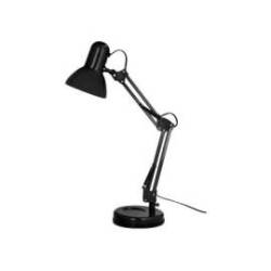 LAMPARA DE ESCRITORIO MARCA Q-CONNECT POLARIS METALICA CONINTERRUPTOR BRAZO DOBLE 3 ARTICULACIONES COLOR NEGRO