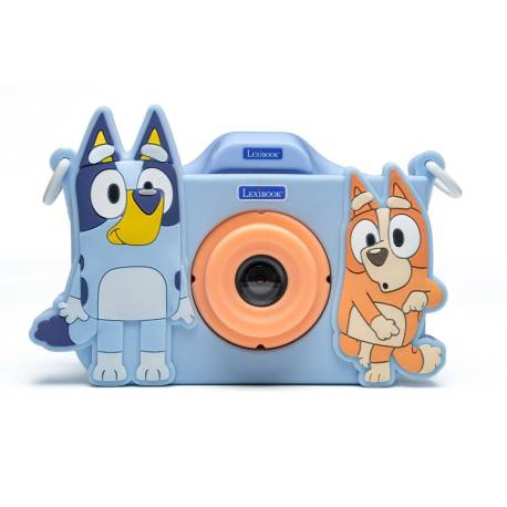 CAMARA FOTOS DIGITAL MARCA LEXIBOOK BLUEY Y BINGO CON PROTECCION PANTALLA LCD 2" MEMORIA 32 GB