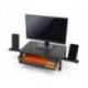 SOPORTE MARCA Q-CONNECT PARA MONITOR METALICO REGULABLE EN ALTURA CON CAJON Y DOS SOPORTES PARA MOVIL