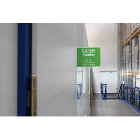 SEÑAL DE PASILLO ADHESIVA MARCA DURABLE DIN A4 VERTICAL PACK DE 10 UNIDADES
