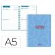 AGENDA ESCOLAR LIDERPAPEL 26-27 ESPIRAL CLASSIC 2 DIAS PAGINA A5 BILINGUE 70G PAPEL FSC AZUL