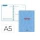 AGENDA ESCOLAR LIDERPAPEL 26-27 ESPIRAL CLASSIC DIA PAGINA A5 BILINGUE 70G PAPEL FSC AZUL