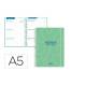 AGENDA ESCOLAR LIDERPAPEL 26-27 ESPIRAL CLASSIC SEMANA VISTA A5 BILINGUE 70G PAPEL FSC VERDE