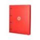 CARPETA CON RECAMBIO ANTARTIK A4 CUADRO 5MM FOAM 4 ANILLAS 35MM MIXTAS COLOR ROJO