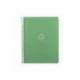 CUADERNO ESPIRAL MARCA ANTARTIK MICRO A4 TAPA FOAM 120H 90GR CUADRO 5MM 5 BANDAS 4 TALADROS COLOR VERDE MATCHA