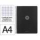 CUADERNO ESPIRAL MARCA ANTARTIK MICRO A4 TAPA FOAM 120H 90GR CUADRO 5MM 5 BANDAS 4 TALADROS COLOR NEGRO