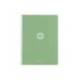 CUADERNO ESPIRAL MARCA ANTARTIK A4 TAPA FOAM 80H 90GR CUADRO 4MM CON MARGEN COLOR VERDE MATCHA