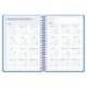 AGENDA ESCOLAR MARCA LIDERPAPEL 26-27 ESPIRAL CLASSIC 2 DIAS PAGINA A5 BILINGUE 70G PAPEL FSC AZUL MARINO