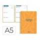 AGENDA ESCOLAR MARCA LIDERPAPEL 26-27 ESPIRAL CLASSIC SEMANA VISTA A5 BILINGUE 70G PAPEL FSC NARANJA