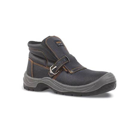 BOTA DE SEGURIDAD MARCA SAFETOP NERIO CUERO GRABADO CON HEBILLA ESPECIAL SOLDADURA SUELA PU BIDENSIDAD S3 TALLA