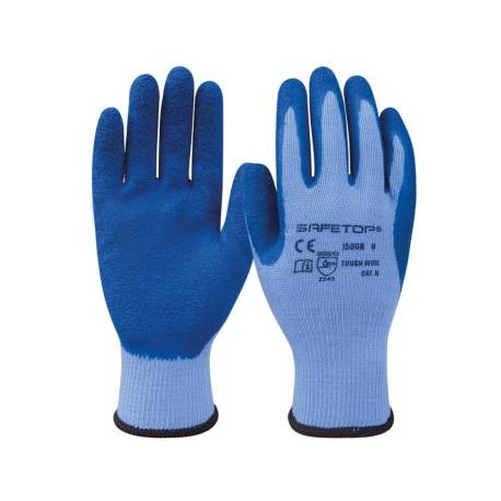 GUANTES DE LATEX MARCA SAFETOP TOUGH-WIRE SINTETICO SIN COSTURAS TALLA 8