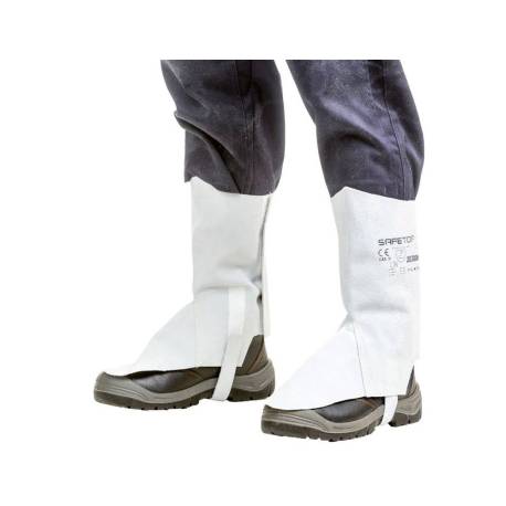 POLAINAS DE CUERO MARCA SAFETOP SERIE STANDARD COLOR GRIS JUEGO DE 2 UNIDADES