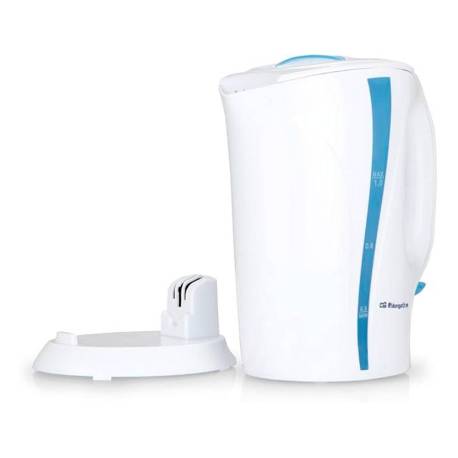 HERVIDOR DE AGUA MARCA ORBEGOZO 900W CAPACIDAD 1 LITRO COLOR BLANCO
