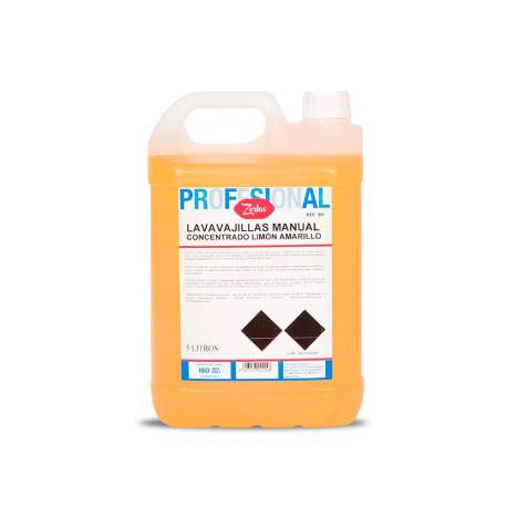 LAVAVAJILLAS MANUAL MARCA ZORKA CONCENTRADO LIMON AMARILLO GARRAFA 5 LITROS