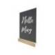 PIZARRA DOBLE CARA MARCA ARCHIVO 2000 CON BASE DE MADERA A4 VERTICAL METACRILATO NEGRO 100% RECICLABLE 40X210X330 MM