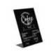 PIZARRA DE SOBREMESA MARCA ARCHIVO 2000 EN FORMA DE L A4 VERTICAL METACRILATO NEGRO 100% RECICLABLE 85X210X290 MM