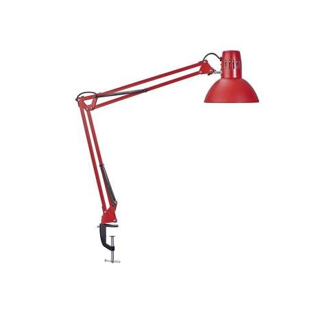 LAMPARA DE ESCRITORIO MAUL STUDY CON PINZA ROJO 170X440X350 MM