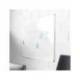 PIZARRA BLANCA MARCA ROCADA LACADA MAGNETICA MARCO ALUMINIO CON CANTONERAS 120X150 CM