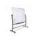 Pizarra Blanca Lacada Magnetica soporte volteable 90x120cm