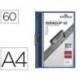 Carpeta dossier con pinza central duraclip Durable 60 hojas Din A4 azul oscuro