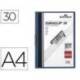 Carpeta dossier con pinza central duraclip Durable 30 hojas Din A4 azul oscuro