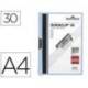 Carpeta dossier con pinza central duraclip Durable 30 hojas Din A4 azul