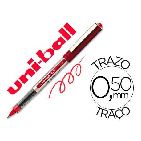 Rotulador-bolígrafo Uni-Ball rojo UB-150 0,3 mm