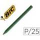 Lapices cera Plastidecor caja 25 unidades color verde oscuro